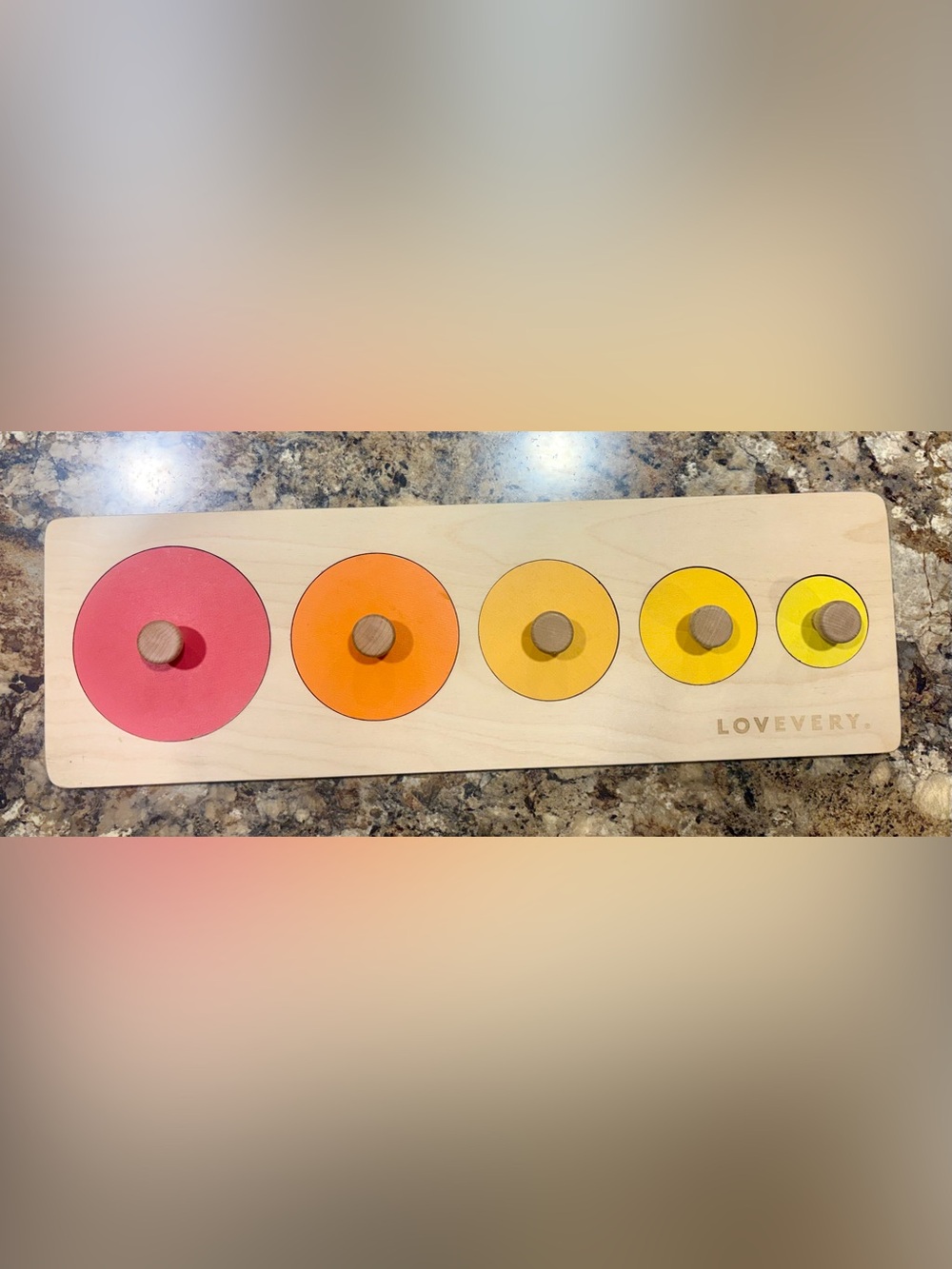 Lovevery Color Nesting Discs - Red, Orange & Yellow Learning Set